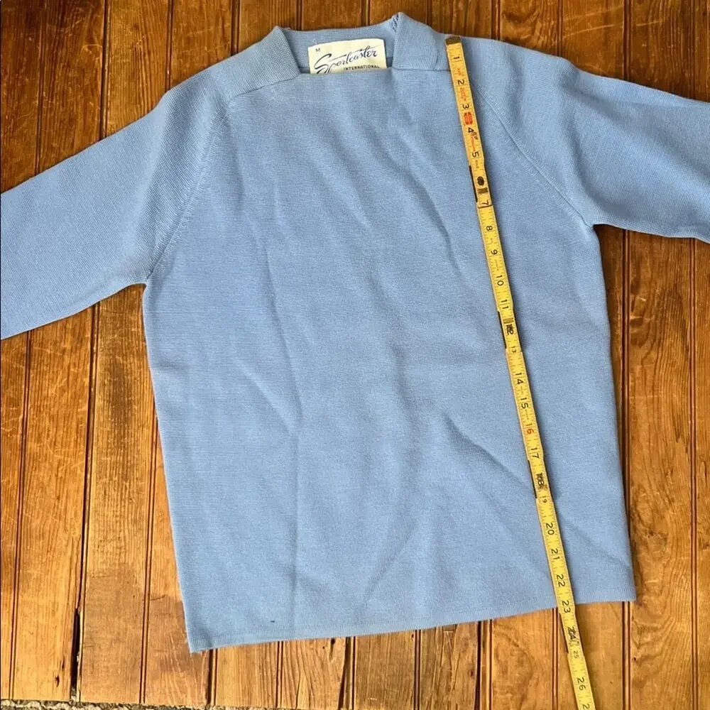 Vintage Ski Sweater women’s wool blue 1960s women’s gorgeous classic